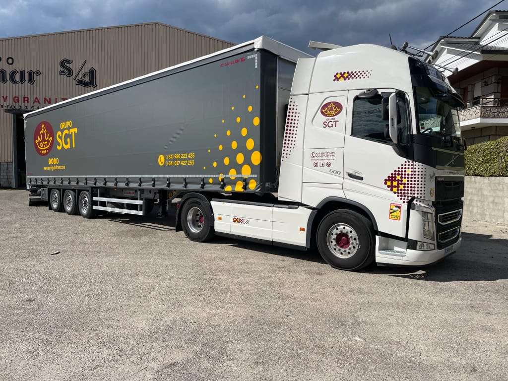 Transporte con lona detalle